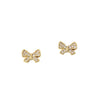 Gold Plated CZ Bow Earrings