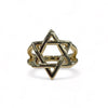 Jewish Star Ring With Double Band Connection