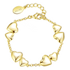 Gold Plated Shiny Double Heart Bracelet