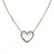 Gold Plated Simple Open Heart Necklace