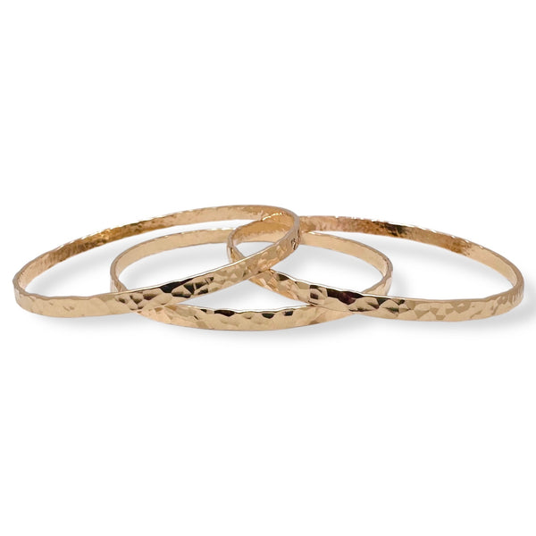 Gold Filled Syrian Style Hammered Bangle - Teen / Adult