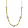 Gold Plated CZ Beaded Necklace