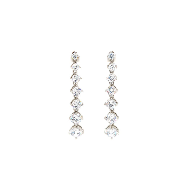 Graduated CZ Drop Earrings