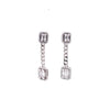 Double Baguette Chain Earrings