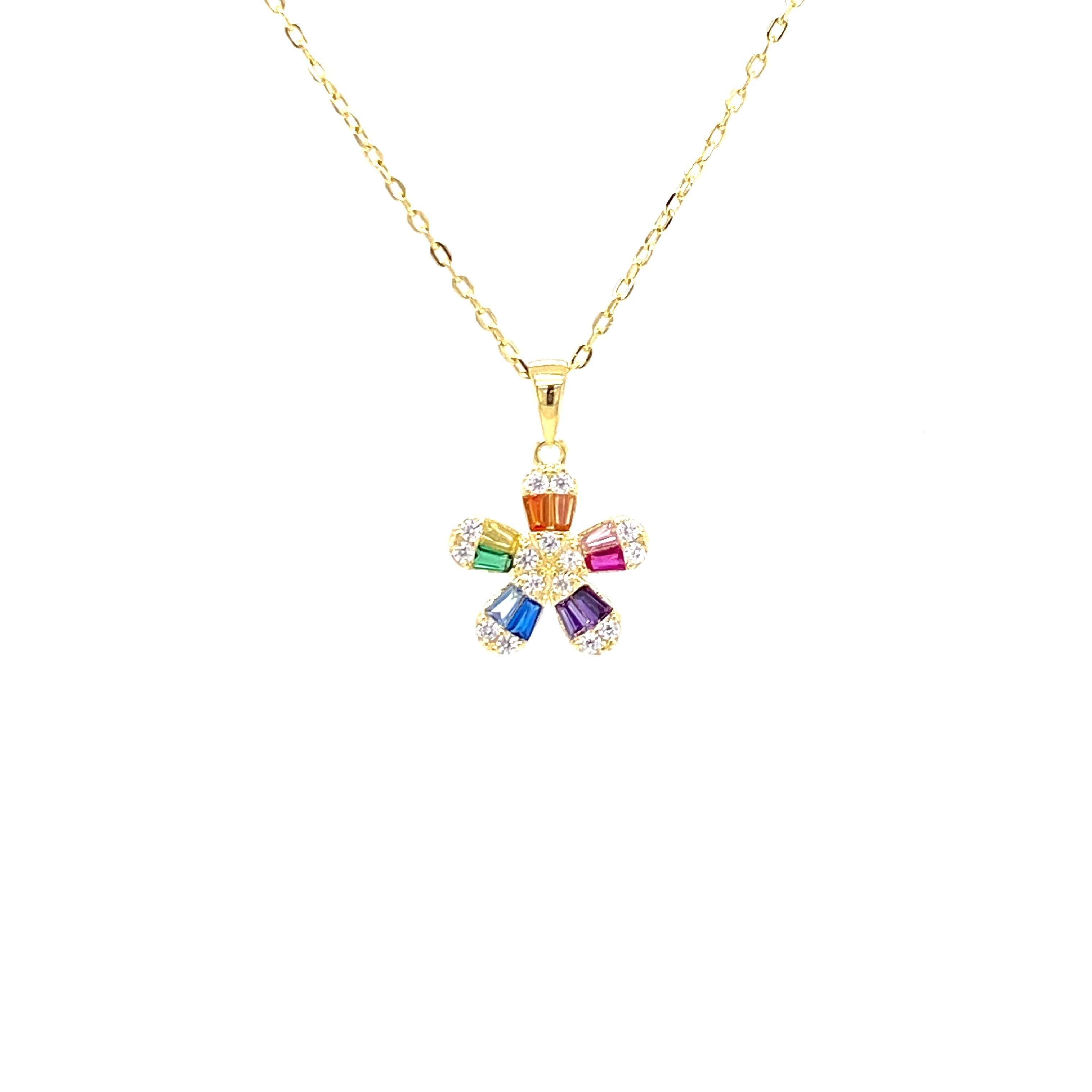 Colorful cheap flower necklace