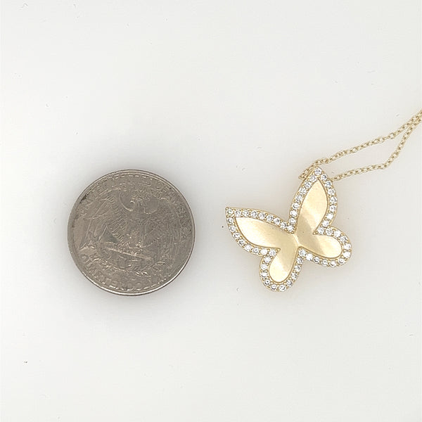 Offset Butterfly Necklace