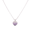 Gradient Purple Pave Heart Necklace Silve Itsallagift