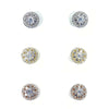 Flower Cluster Earring Studs With CZ Halo Itsallagift