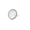 Round Ring With Mother Of Pearl Center And White CZ Halo - 2 Colors Available! Silver / Size 6 Itsallagift