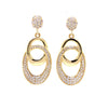 Shiny White CZ Interlocking Open Ovals Post Earrings Itsallagift