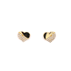 Small Heart Earrings With CZ Stones Gold Itsallagift