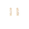 Small Hoop Earrings With Baguette Design Itsallagift