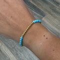 Gold Filled Turquoise Alternating Ball Bracelet