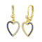 Gold Plated Earrings With Open Heart Design