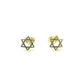 Small Open Jewish Star Stud Earrings