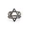 Jewish Star Ring With Double Band Connection