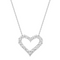 Silver Open CZ Heart Pendant