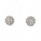 Silver Large Baguette Dressy Flower Earrings