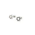 Small Open Jewish Star Stud Earrings