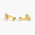 Tateossian Yellow Gold Plated Bullseye Semi Precious Cufflinks