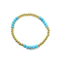 Gold Filled Turquoise Alternating Ball Bracelet