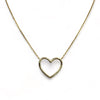 Gold Plated Simple Open Heart Necklace