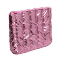 Large Zip Top Shiny Pink Travel Cosmetic Bag