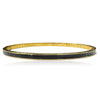 Gold Plated Stainless Steel Thin Bangle With Enamel Bar - Multiple Colors Available