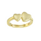 Gold Plated Adjustable Double Heart Ring
