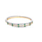 Gold Filled Bangle with Ruby / Emerald and White Pave CZ Stones