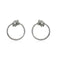 Open Circle Earring with Multi Shaped CZs on Top - 2 Colors Available