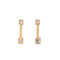 Double Baguette Chain Earrings