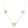 Three Reflective Heart Design Necklace