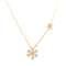 CZ Flower Necklace with Small Flower