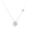 CZ Flower Necklace with Small Flower