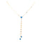 Dainty Necklace with Falling Bezel Turquoise Stones