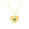 Designed Heart with Emerald Center Stones