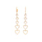 Falling open Heart CZ Earrings