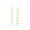 Falling open Heart CZ Earrings