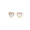Small Heart Earrings with CZ Halo