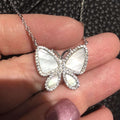 Mother of pearl butterfly necklace Silver Itsallagift