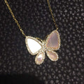 Mother of pearl butterfly necklace Gold Itsallagift