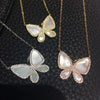 Mother of pearl butterfly necklace Rose Gold Itsallagift