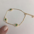 Italian Eye Bracelet - Multiple Color Options Available Emerald Itsallagift