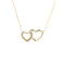 Intertwined Pave CZ Heart Necklace