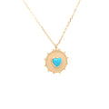 Medallion with Turquoise Heart Necklace