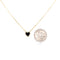 Small Mother of Pearl Heart Necklace with CZ Halo
