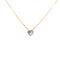 Small Mother of Pearl Heart Necklace with CZ Halo