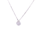 Small CZ Cluster Flower Necklace