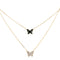 Double Butterfly CZ Necklace